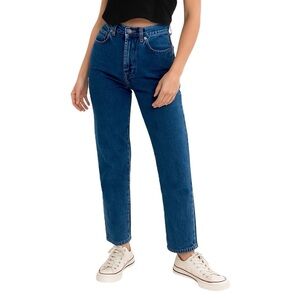 Vintage Abercrombie & Fitch Blue Straight Jeans High-Rise Size 10 Taper Mom